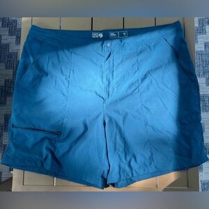 🏔️Mountain Hardware Teal Blue lightweight Outdoor Shorts. NWOT. Men size 42.